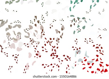 Light Green, Red vector backdrop with abstract shapes. Modern abstract illustration with colorful random forms. Simple design for your web site.