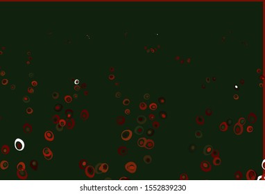 Light Green, Red vector backdrop with dots. Beautiful colored illustration with blurred circles in nature style. Pattern for ads, leaflets.