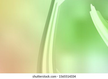 Light Green, Red vector backdrop with bent lines. Brand new colorful illustration in simple style. Abstract design for your web site.