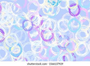 Light Green, Red vector backdrop with dots. Blurred bubbles on abstract background with colorful gradient. Design for your business advert.