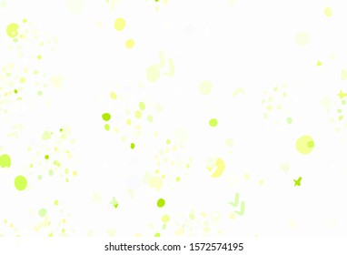 Light Green, Red vector backdrop with memphis shapes. Simple colorful illustration with abstract gradient shapes. Elegant design for wallpapers.