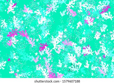 Light Green, Red vector backdrop with memphis shapes. Colorful chaotic forms with gradient in modern style. Background for a cell phone.