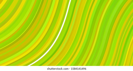 Light Green, Red vector backdrop with curves. Colorful illustration with curved lines. Pattern for booklets, leaflets.