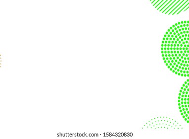 Light Green, Red vector backdrop with dots. Glitter abstract illustration with blurred drops of rain. New template for your brand book.