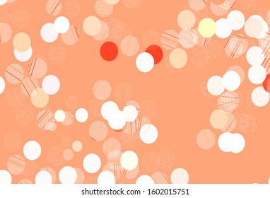Light Green, Red vector backdrop with dots. Blurred bubbles on abstract background with colorful gradient. New template for your brand book.