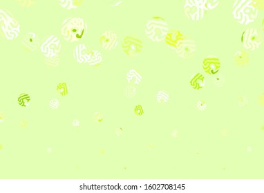 Light Green, Red vector backdrop with dots. Beautiful colored illustration with blurred circles in nature style. Design for your business advert.