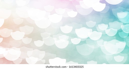 Light Green, Red vector backdrop with circles. Abstract illustration with colorful spots in nature style. Design for your commercials.