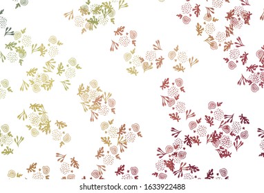 Light Green, Red vector backdrop with memphis shapes. Modern abstract illustration with colorful random forms. Background for a cell phone.