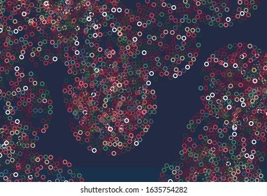 Light Green, Red vector backdrop with dots. Illustration with set of shining colorful abstract circles. Pattern for beautiful websites.