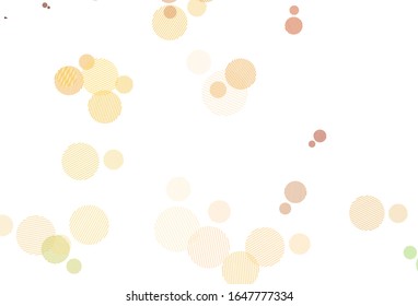 Fondo vectorial rojo, verde claro con puntos. Burbujas borrosas sobre fondo abstracto con gradiente colorido. Patrón de anuncios futuristas, folletos.