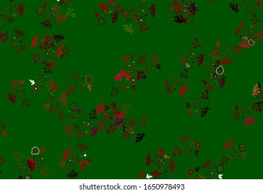 Light Green, Red vector backdrop with memphis shapes. Decorative design in abstract style with random forms. Elegant design for wallpapers.