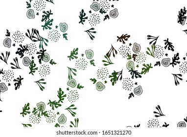 Light Green, Red vector backdrop with memphis shapes. Modern abstract illustration with colorful random forms. Background for a cell phone.