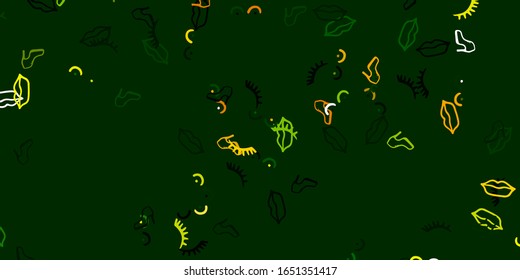 Hellgrüne, rote Vektorillustration mit Frauensymbolen. Abstrakte Illustration mit einer Darstellung der Macht der Frauen. Bestes Design, um die Macht der Frauen zu zeigen.