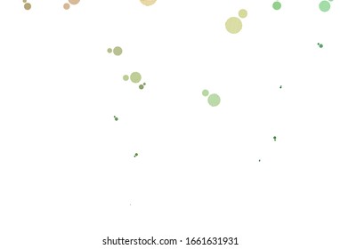 Light Green, Red vector backdrop with dots. Blurred decorative design in abstract style with bubbles. Design for poster, banner of websites.