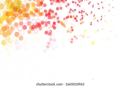 Light Green, Red vector backdrop with dots. Illustration with set of shining colorful abstract circles. Design for poster, banner of websites.