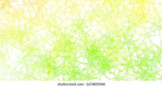 Fondo verde claro, rojo vector con líneas dobladas. Ilustración colorida en estilo circular con líneas. Patrón para sitios web, páginas de inicio.