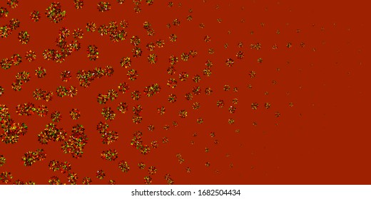 Light Green, Red vector backdrop with xmas snowflakes. Gradient colorful illustration with snow elements in xmas style. Poster, banner  for New year design.