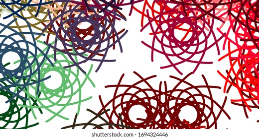 Light Green, Red vector backdrop with chaotic shapes. Simple design in abstract style with gradient forms. Simple illustration for your web site.