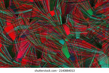 Light Green, Red vector backdrop with memphis shapes.