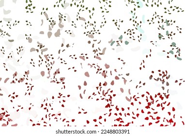 Light Green, Red vector backdrop with abstract shapes. Modern abstract illustration with colorful random forms. Simple design for your web site.