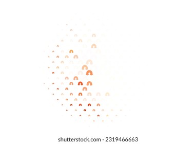 Light Green, Red vector backdrop with rainbows, clouds. Colorful design in abstract love style with rainbow forms. Simple design for coloring books.