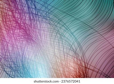 Light Green, Red vector backdrop with bent lines. Colorful gradient illustration in simple style with lines. A sample for your ideas.