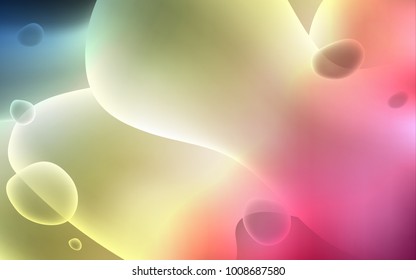 Light Green, Red vector background with abstract circles. A completely new color illustration in memphis style. Memphis design for your web site.