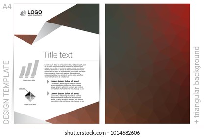 Light Green, Red vector  background for presentations. Abstract booklet on colored background with gradient. The pattern can be used for any ad, booklets.