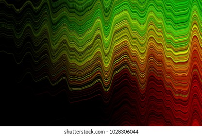 Light Green, Red vector background with lamp shapes. A vague circumflex abstract illustration with gradient. Marble design for your web site.