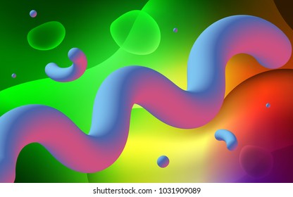 Light Green, Red vector background with lamp shapes. Creative geometric illustration in memphis style with gradient. Memphis design for your web site.