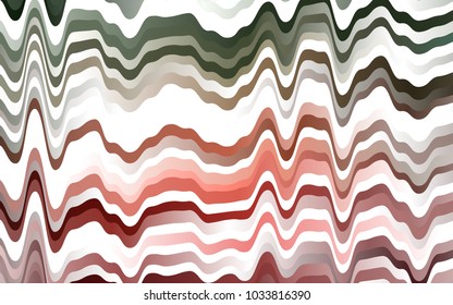 Light Green, Red vector background with curved circles. Shining illustration, which consist of blurred lines, circles. New composition for your brand book.