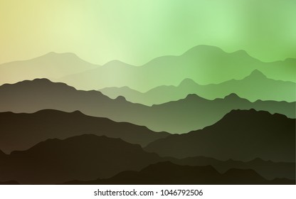 Light Green, Red vector background with lava shapes. Creative geometric illustration in mountain style with gradient. New composition for your brand book.