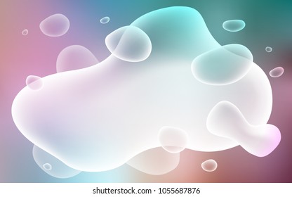 Light Green, Red vector background with abstract circles. A sample with blurred bubble shapes. Pattern for your business design.