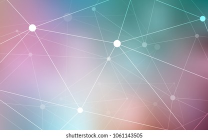 Light Green, Red vector background with dots and lines. Design with connection of dots and lines on colorful background. Beautiful design for your business advert.