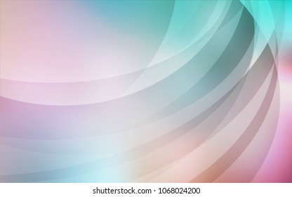 Light Green, Red vector background with bent ribbons. Colorful illustration in abstract marble style with gradient. A new texture for your  ad, booklets, leaflets.