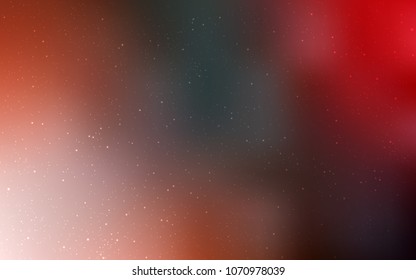 Light Green, Red vector background with galaxy stars. Blurred decorative design in simple style with galaxy stars. Best design for your ad, poster, banner.