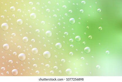 Light Green, Red vector background with bubbles. Illustration with set of shining colorful abstract circles. The pattern can be used for aqua ad, booklets.