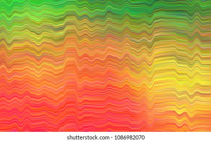 Light Green, Red vector background with lamp shapes. Blurred geometric sample with gradient bubbles.  A completely new template for your business design.