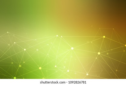 Light Green, Red vector background with bubbles, lines. Decorative design in abstract style with triangle structure. Pattern can be used for futuristic ad, booklets.