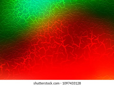 Light Green, Red vector background with lava shapes. Blurred geometric sample with gradient bubbles.  The elegant pattern for brand book.