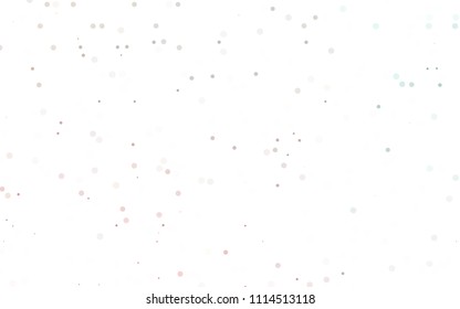 Light Green, Red vector  background with dots. Abstract illustration with colored bubbles in nature style. Beautiful design for your business natural advert.