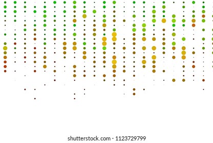 Light Green, Red vector  background with dots. Blurred decorative design in abstract style with bubbles. New design for ad, poster, banner of your website.