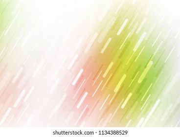 Light Green, Red vector background with straight lines. Lines on blurred abstract background with gradient. The pattern can be used as ads, poster, banner for commercial.