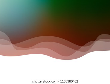 Light Green, Red vector background with lava shapes. An elegant bright illustration with gradient. Brand new design for your ads, poster, banner.