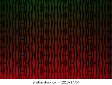 Light Green, Red vector background with straight lines. Lines on blurred abstract background with gradient. The pattern can be used as ads, poster, banner for commercial.