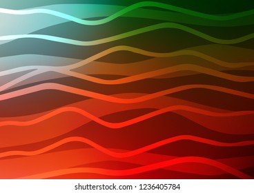 Light Green, Red vector background with straight lines. Modern geometrical abstract illustration with staves. The pattern can be used for websites.
