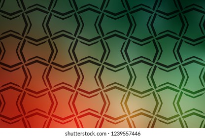 Light Green, Red vector background with straight lines. Modern geometrical abstract illustration with Lines. The pattern for ad, booklets, leaflets.