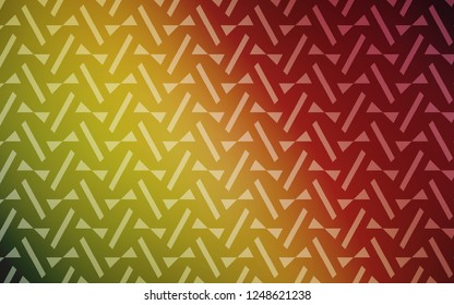 Light Green, Red vector background with triangles, lines. Glitter abstract illustration with triangular shapes. Template for wallpapers.