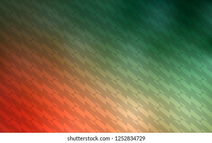 Light Green, Red vector background with straight lines. Colorful shining illustration with lines on abstract template. Smart design for your business advert.