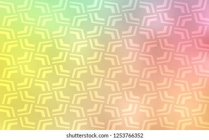 Light Green, Red vector background with lamp shapes. A vague circumflex abstract illustration with gradient. The template for cell phone backgrounds.